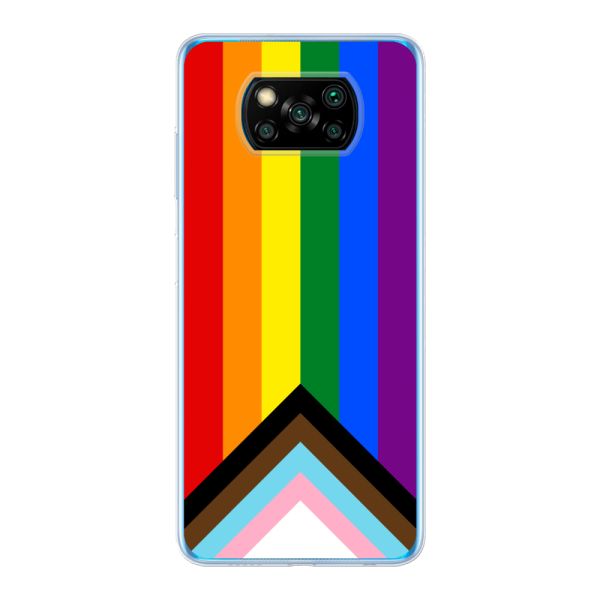 Coque Xiaomi Poco X3 Pro flexible transparente avec Drapeau arc-en-ciel - Drapeau Progress Pride
