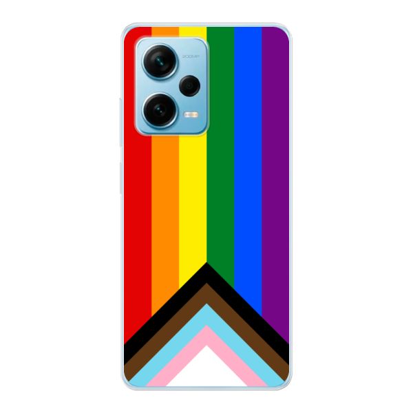 Coque Xiaomi Redmi Note 12 Pro Plus flexible transparente avec Drapeau arc-en-ciel - Drapeau Progress Pride