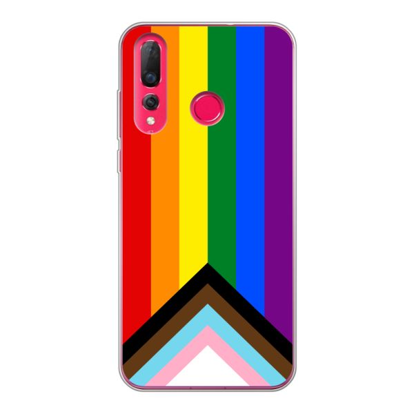 Funda Huawei P30 Lite flexible transparente con Bandera arcoíris - Bandera Progress Pride