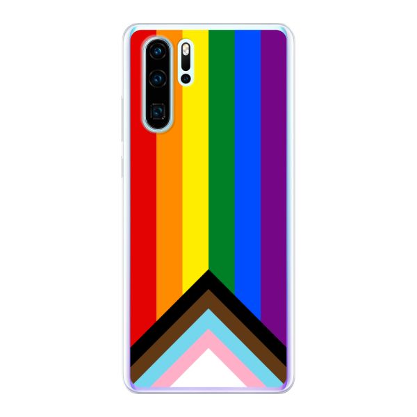 Coque Huawei P30 Pro flexible transparente avec Drapeau arc-en-ciel - Drapeau Progress Pride