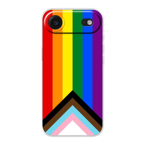 Funda iPhone Air flexible transparente con Bandera arcoíris - Bandera Progress Pride