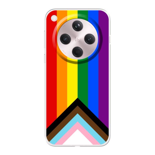 Coque Oppo Find X8 flexible transparente avec Drapeau arc-en-ciel - Drapeau Progress Pride