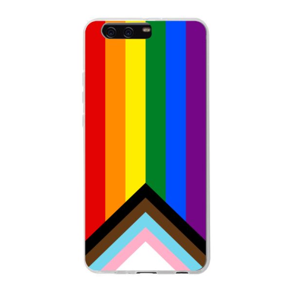 Coque Huawei P10 Plus flexible transparente avec Drapeau arc-en-ciel - Drapeau Progress Pride