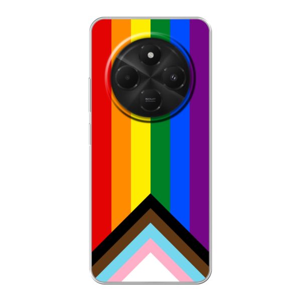 Coque Xiaomi Poco M7 flexible transparente avec Drapeau arc-en-ciel - Drapeau Progress Pride