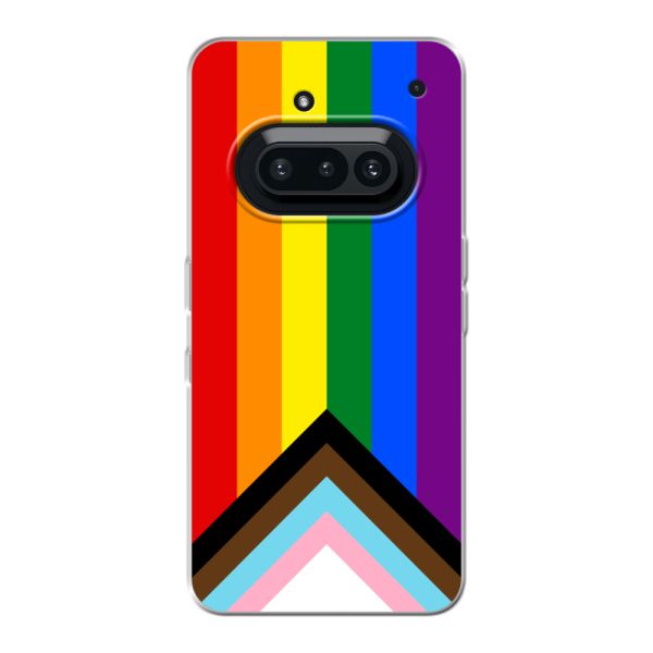 Coque Nothing Phone (3a) flexible transparente avec Drapeau arc-en-ciel - Drapeau Progress Pride