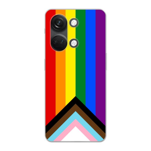 Coque OnePlus Nord 3 flexible transparente avec Drapeau arc-en-ciel - Drapeau Progress Pride