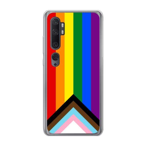Coque Xiaomi Mi Note 10 flexible transparente avec Drapeau arc-en-ciel - Drapeau Progress Pride