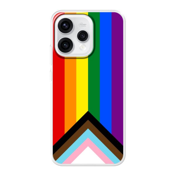 Coque Oppo Reno15 flexible transparente avec Drapeau arc-en-ciel - Drapeau Progress Pride