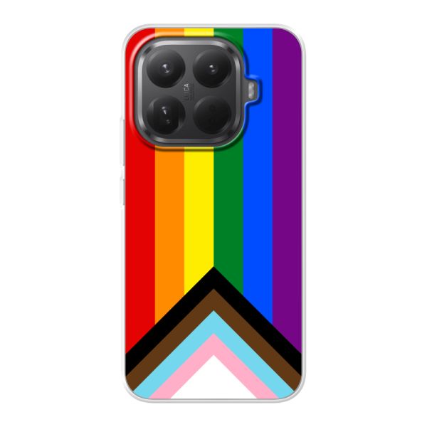 Coque Xiaomi 15T Pro flexible transparente avec Drapeau arc-en-ciel - Drapeau Progress Pride