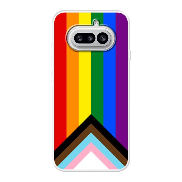 Coque Nothing Phone (4a) flexible transparente avec Drapeau arc-en-ciel - Drapeau Progress Pride