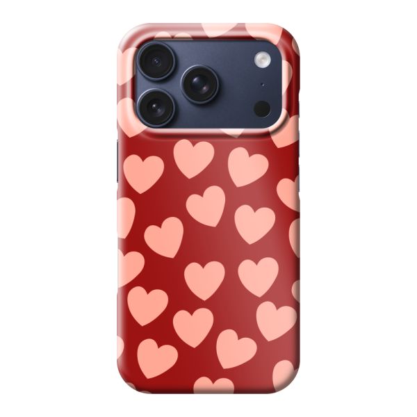 Funda hard case iPhone 17 Pro totalmente impresa con Pequeños Corazones Sutiles