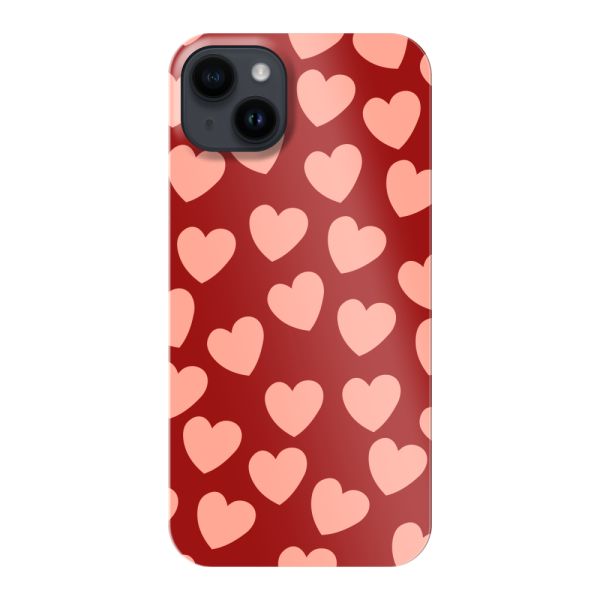 Funda hard case iPhone 14 Plus totalmente impresa con Pequeños Corazones Sutiles