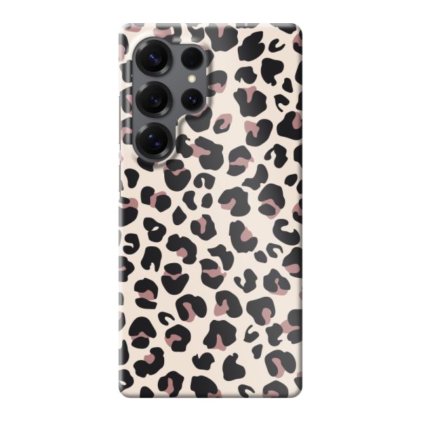 Funda hard case Samsung Galaxy S25 Ultra totalmente impresa con estampado de pantera – Print leopardo beige rosa brillante
