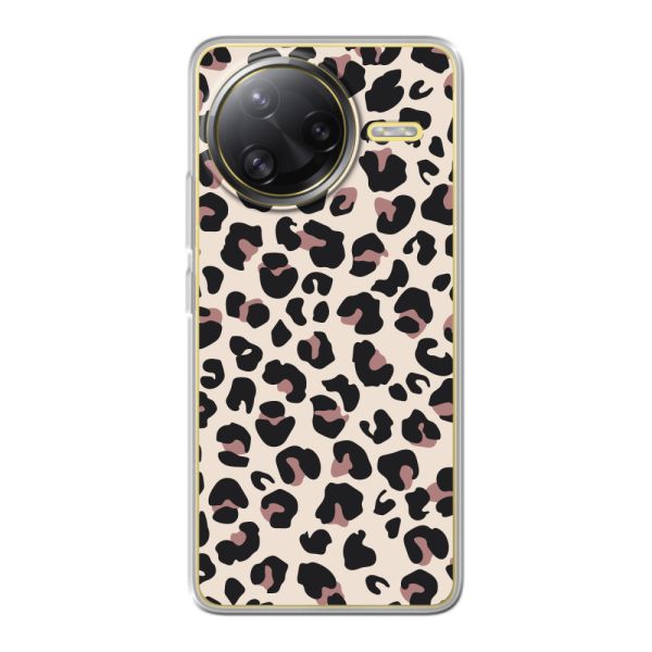 Funda Xiaomi Poco F7 Ultra flexible transparente con estampado de pantera – leopardo beige