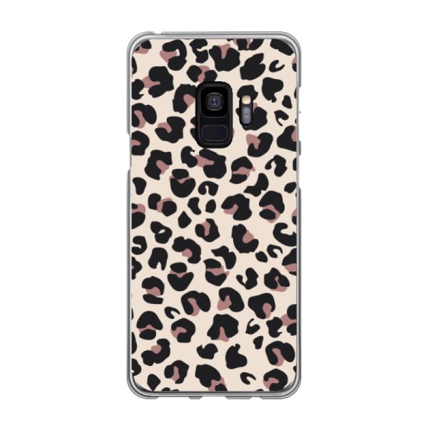 Funda Samsung Galaxy S9 flexible transparente con estampado de pantera – leopardo beige