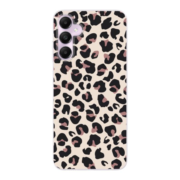 Funda Samsung Galaxy A05s flexible transparente con estampado de pantera – leopardo beige