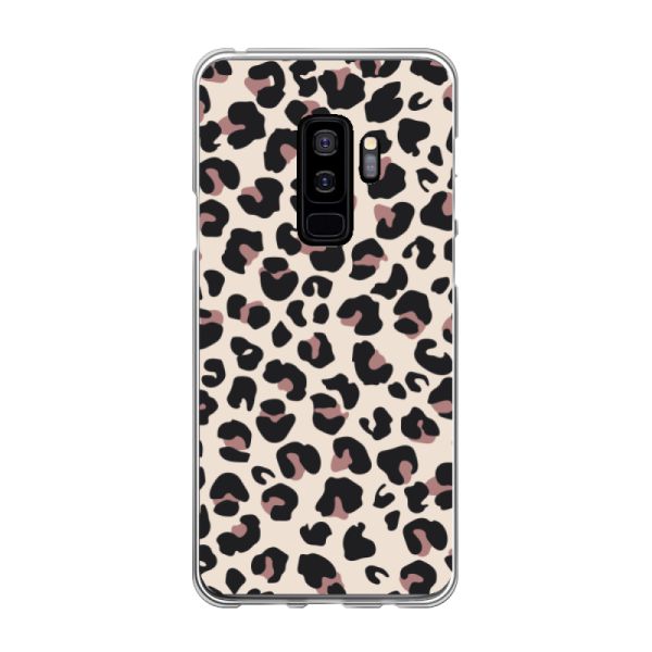 Funda Samsung Galaxy S9 Plus flexible transparente con estampado de pantera – leopardo beige