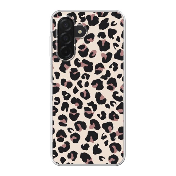 Transparant flexibel Samsung Galaxy A26 hoesje met Panter Print - Beige Luipaardprint