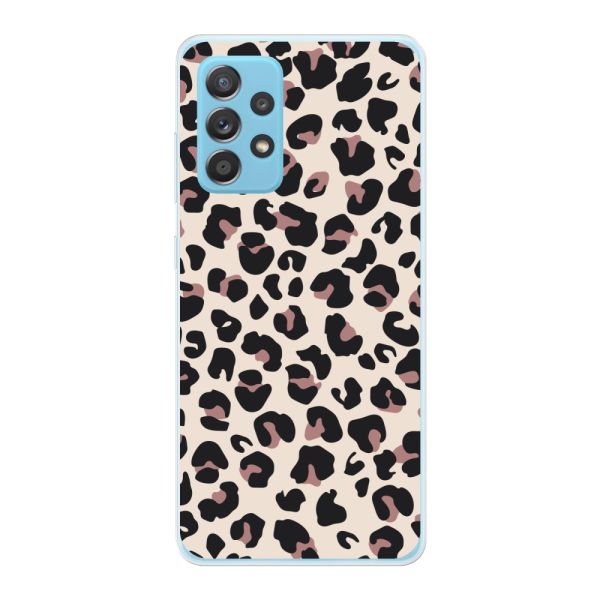 Transparant flexibel Samsung Galaxy A53 5G hoesje met Panter Print - Beige Luipaardprint