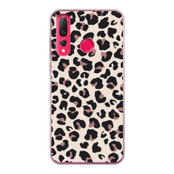 Funda Huawei P30 Lite flexible transparente con estampado de pantera – leopardo beige