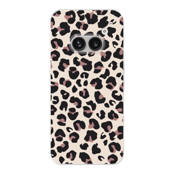 Transparant flexibel Nothing Phone (2a) hoesje met Panter Print - Beige Luipaardprint