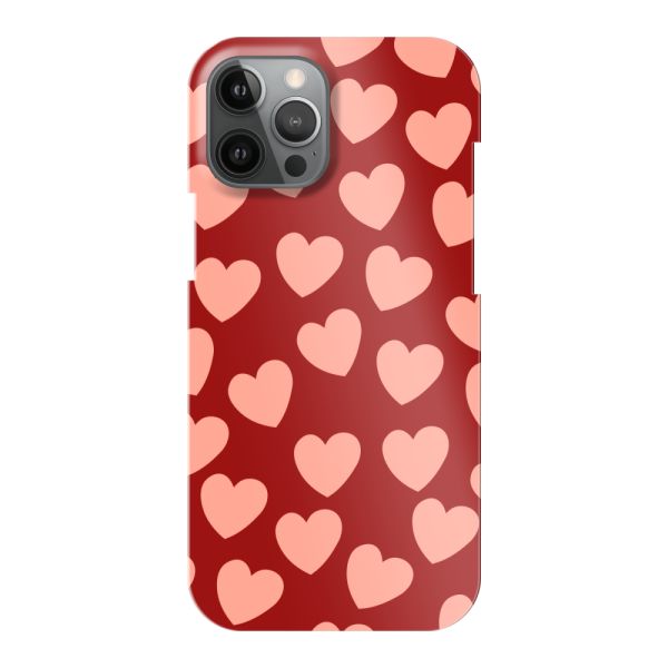 Vollständig bedrucktes iPhone 12 Pro Max hard case mit Zarten Herzchen