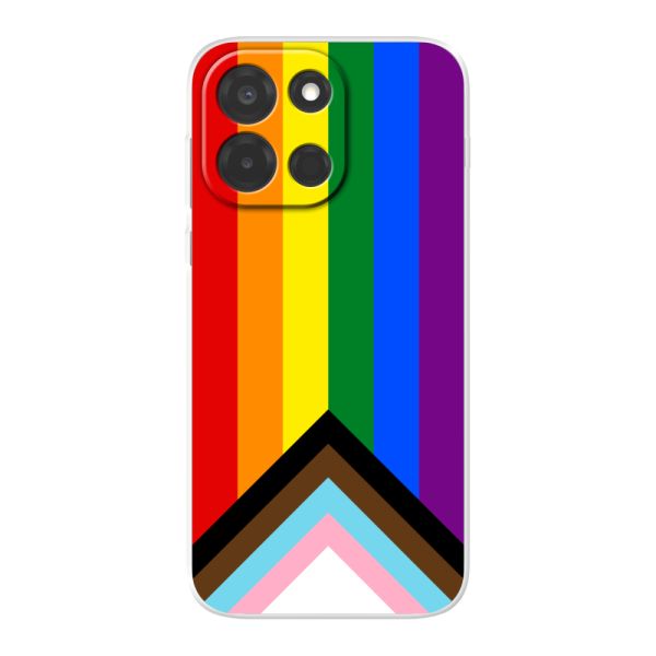 Coque OnePlus Nord 6 flexible transparente avec Drapeau arc-en-ciel - Drapeau Progress Pride