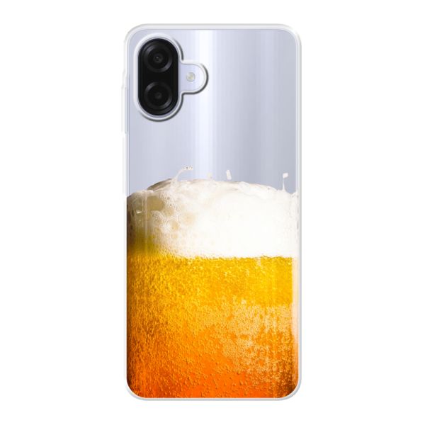 Funda Samsung Galaxy A07 flexible transparente con Cerveza Recién Tirada - Estampado de cerveza