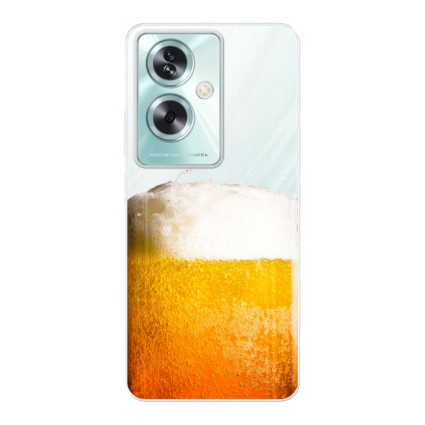 Funda Oppo A79 flexible transparente con Cerveza Recién Tirada - Estampado de cerveza