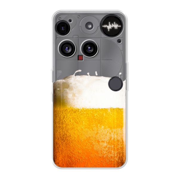 Funda Nothing Phone (3) flexible transparente con Cerveza Recién Tirada - Estampado de cerveza