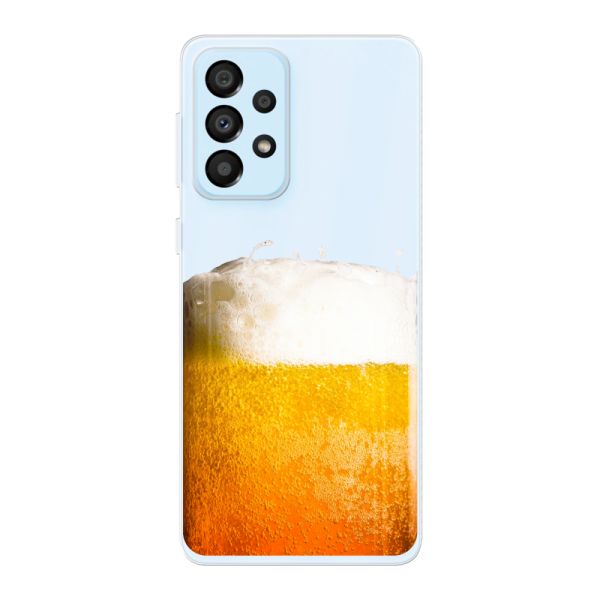 Funda Samsung Galaxy A33 5G flexible transparente con Cerveza Recién Tirada - Estampado de cerveza