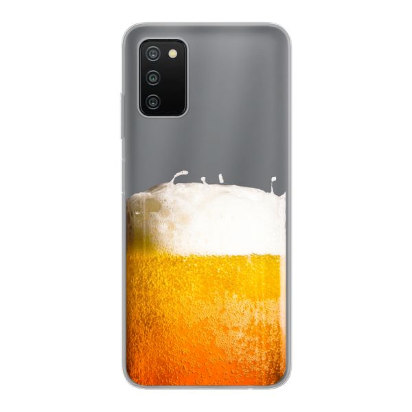 Funda Samsung Galaxy A03s flexible transparente con Cerveza Recién Tirada - Estampado de cerveza