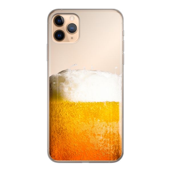 Funda iPhone 11 Pro Max flexible transparente con Cerveza Recién Tirada - Estampado de cerveza