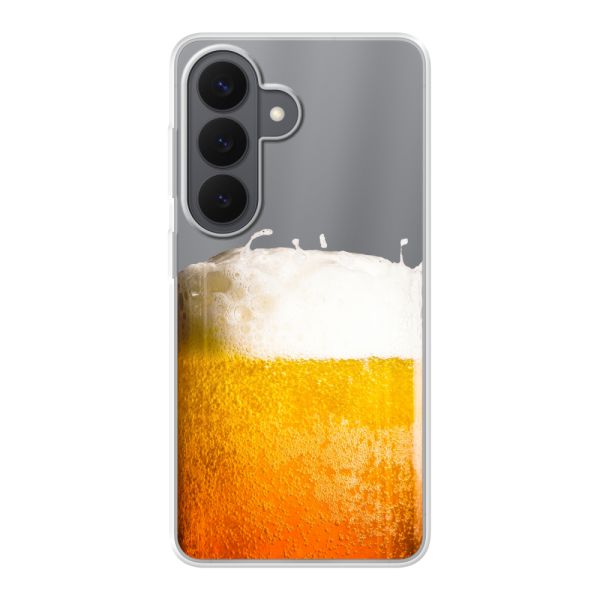 Funda Samsung Galaxy S26 flexible transparente con Cerveza Recién Tirada - Estampado de cerveza