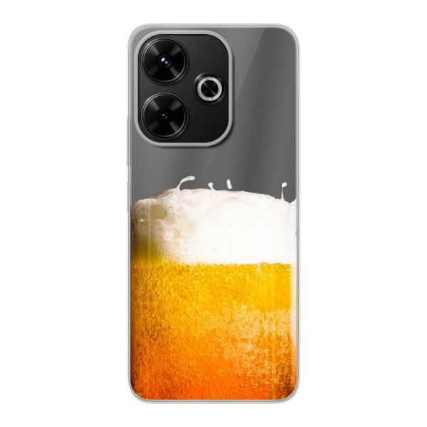 Funda Xiaomi Redmi 13 flexible transparente con Cerveza Recién Tirada - Estampado de cerveza