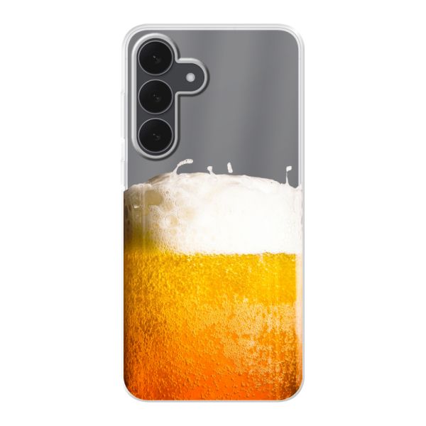 Funda Samsung Galaxy S25 FE flexible transparente con Cerveza Recién Tirada - Estampado de cerveza