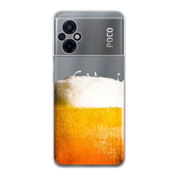 Funda Xiaomi Poco M5 4G / 5G flexible transparente con Cerveza Recién Tirada - Estampado de cerveza