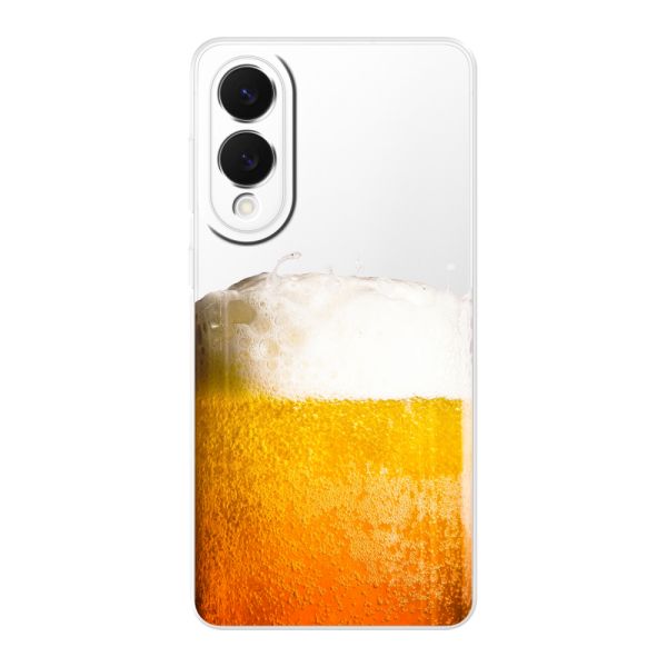 Funda Samsung Galaxy S25 Edge flexible transparente con Cerveza Recién Tirada - Estampado de cerveza