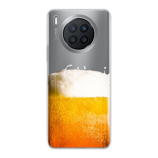 Transparant flexibel Huawei Nova 8i hoesje met Vers Getapt Biertje - Bierprint