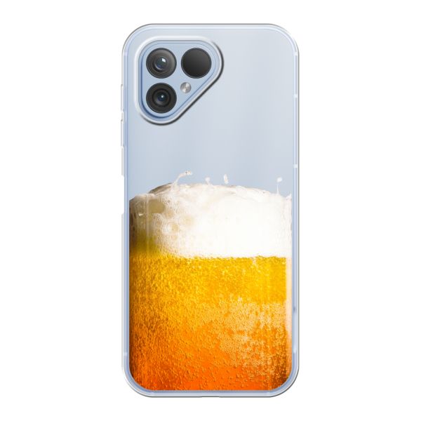 Funda Fairphone 5 flexible transparente con Cerveza Recién Tirada - Estampado de cerveza
