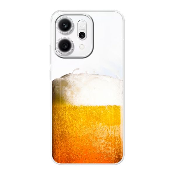 Funda Oppo Reno14 Pro flexible transparente con Cerveza Recién Tirada - Estampado de cerveza