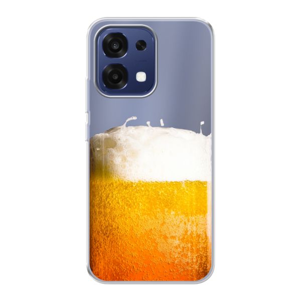 Funda Oppo A6 Pro 4G flexible transparente con Cerveza Recién Tirada - Estampado de cerveza
