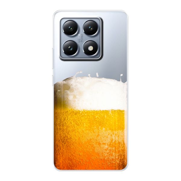 Funda Xiaomi 14T flexible transparente con Cerveza Recién Tirada - Estampado de cerveza