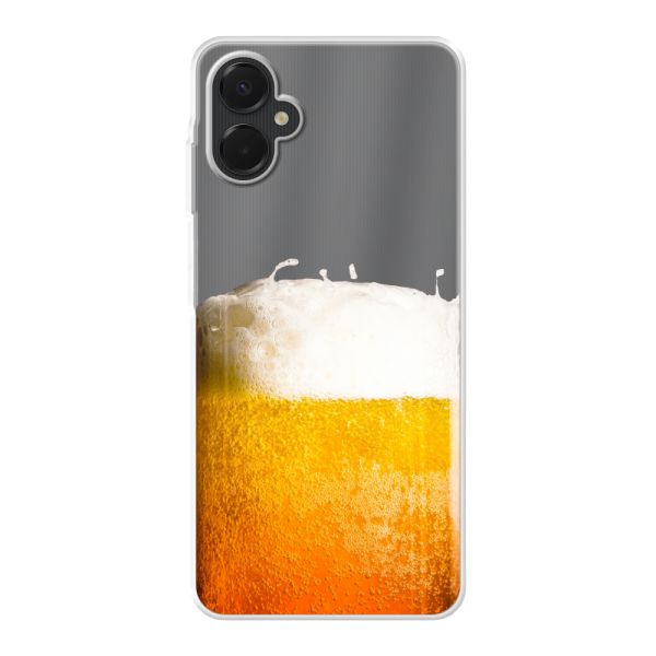 Transparant flexibel Samsung Galaxy A06 5G hoesje met Vers Getapt Biertje - Bierprint
