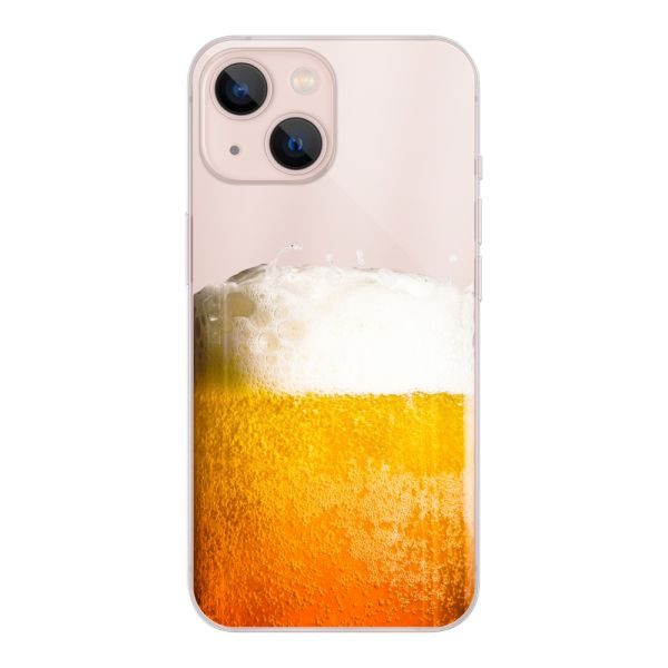Funda iPhone 13 flexible transparente con Cerveza Recién Tirada - Estampado de cerveza