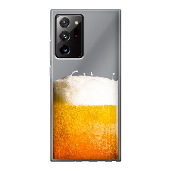 Funda Samsung Galaxy Note 20 Ultra flexible transparente con Cerveza Recién Tirada - Estampado de cerveza