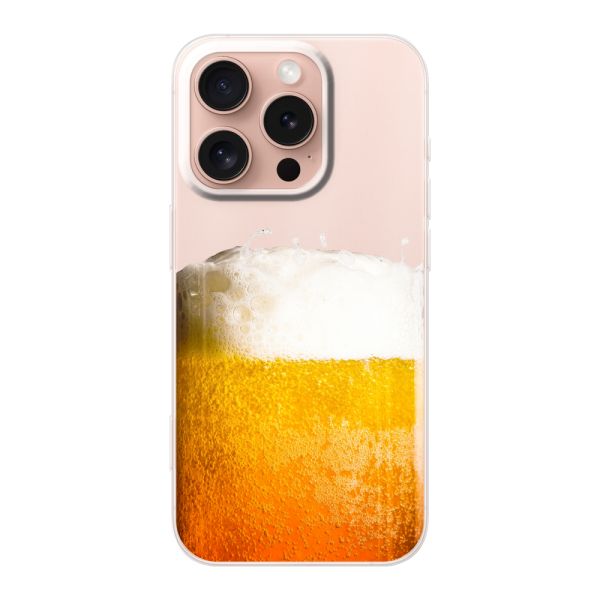 Funda iPhone 16 Pro flexible transparente con Cerveza Recién Tirada - Estampado de cerveza