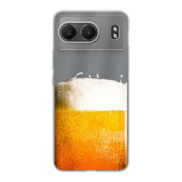 Funda OnePlus Nord 4 flexible transparente con Cerveza Recién Tirada - Estampado de cerveza