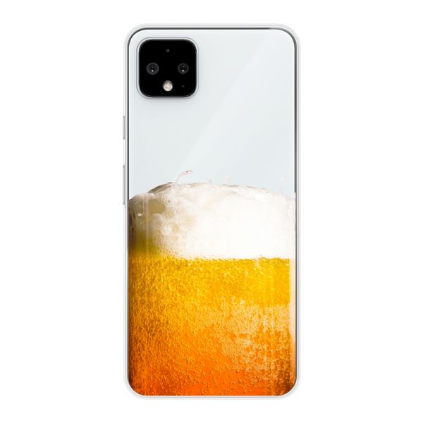 Transparente flexible Google Pixel 4 XL Hülle mit Frisch Gezapftes Bier - Bierdruck