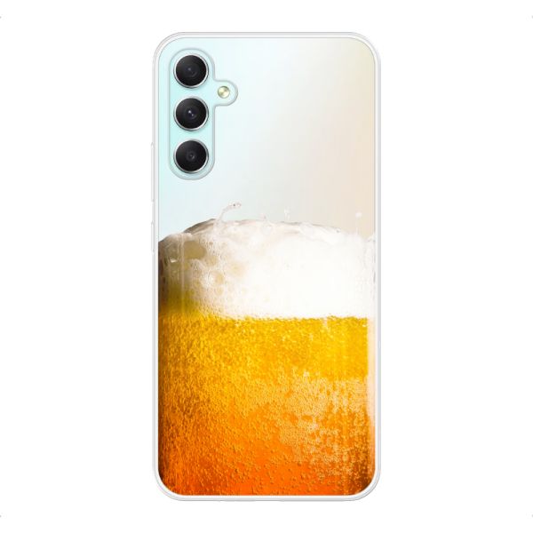 Funda Samsung Galaxy A34 flexible transparente con Cerveza Recién Tirada - Estampado de cerveza